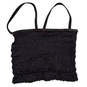 NWOT Black, Free People Smocked Tube top/ sports bra